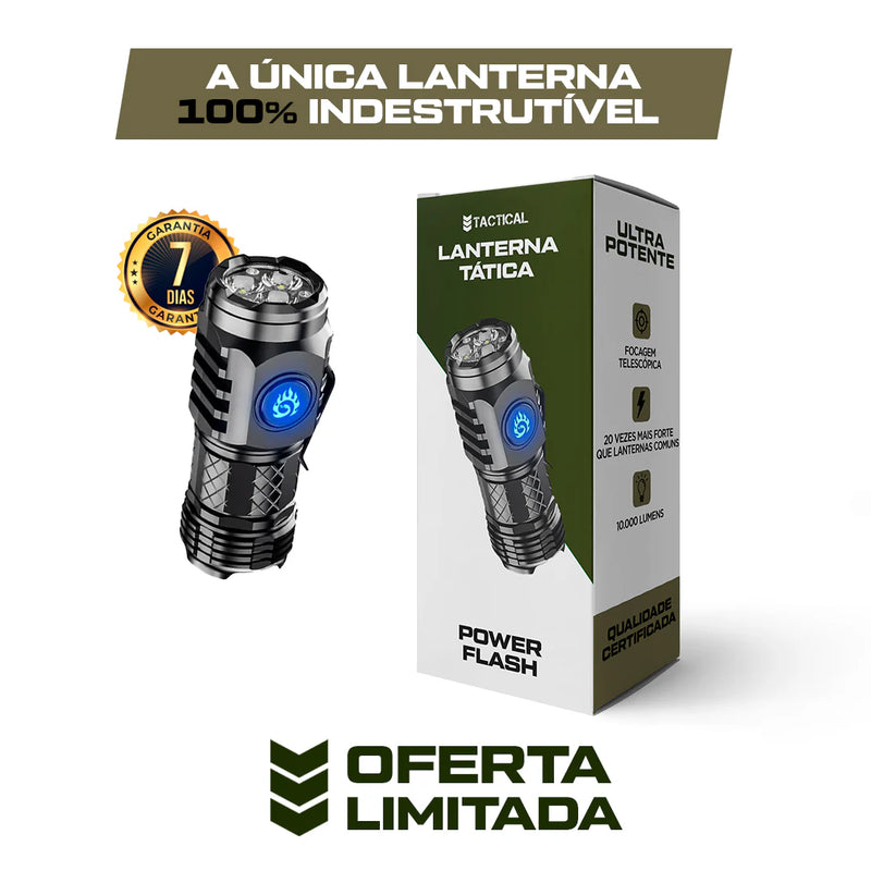 Lanterna Tática Portátil Indestrutível Power Flash®