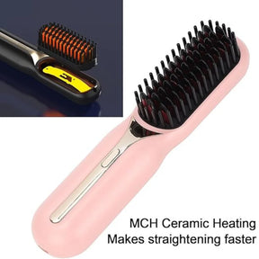 Escova Alisadora Portátil | Liso 2x Mais Rápido com Tecnologia de Proteção