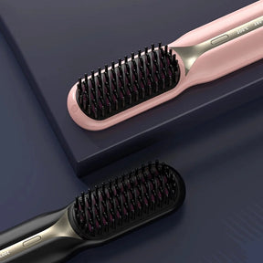 Escova Alisadora Portátil | Liso 2x Mais Rápido com Tecnologia de Proteção