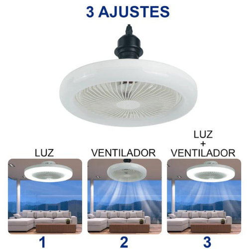 Luminária com ventilador de teto