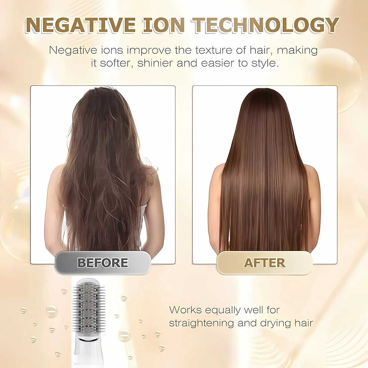 Escova Modeladora 5 em 1 — Seca, Alisa e Modela