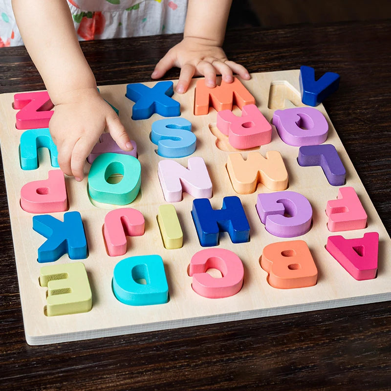 Quebra-cabeça de madeira montessori