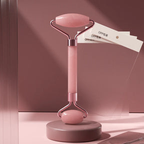 Kit Massagem Facial de Quartzo Rosa