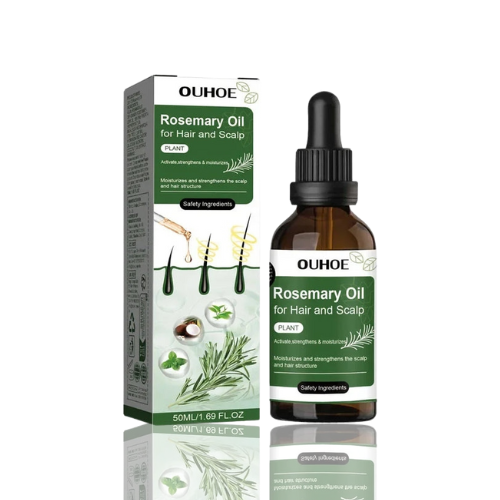 Sérum de Alecrim e Hortelã: Tônico de Fortalecimento e Crescimento Capilar